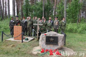 Торжественная церемония закладки Камня Памяти у деревни Каськово