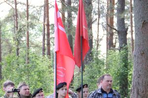 Торжественная церемония закладки Камня Памяти у деревни Каськово