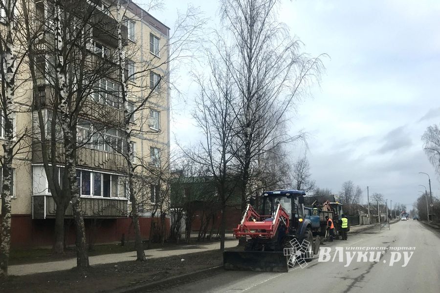 На улице Дьяконова чистят обочину дороги (ФОТО)