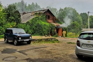 В Великих Луках сегодня тушили пожар (ФОТО)