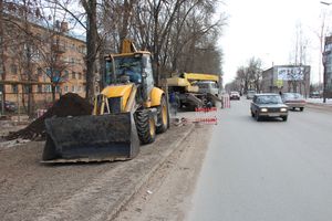 На пр. Гагарина идёт ремонт теплотрассы (ФОТО)