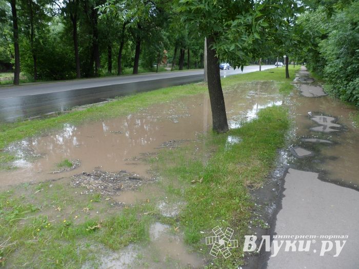 На проспекте Гагарина затопило дорогу (ФОТО)