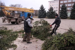 Необычное украшение сняли с главной ёлки Великих Лук (ФОТО)