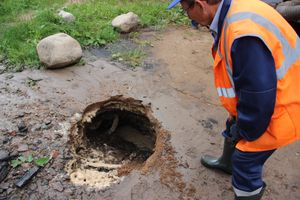 Авария в сетях водопровода на проспекте Гагарина (ФОТО)
