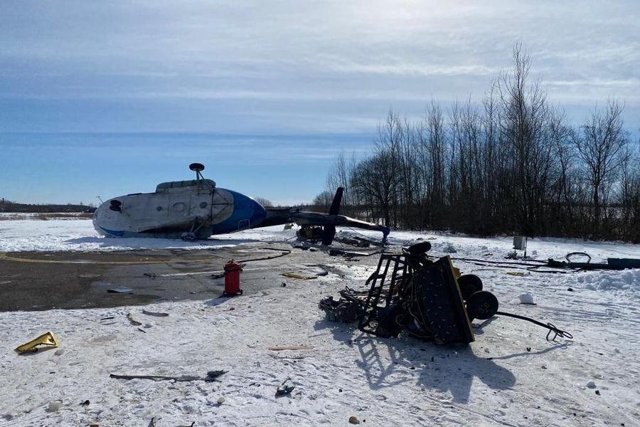 Вертолет Ми-8 попал в аварию в Великолукском районе (ФОТО)
