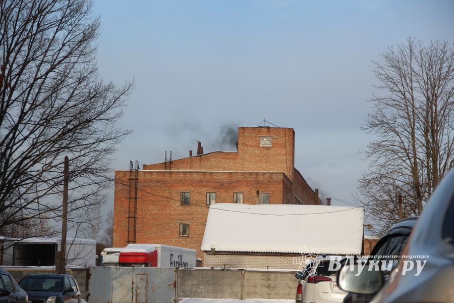 Пожар тушат на Великолукской мебельной фабрике (ФОТО)