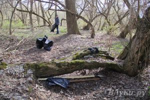 На трудовой субботник вышли представители великолукских СМИ и пресс-службы администрации города (фото)