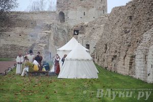 Эстафета Олимпийского огня в Изборске и Пскове