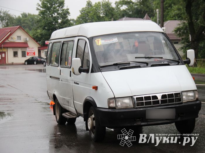 В Великих Луках автомобиль протаранил ограждение и «припарковался» на остановке (ФОТО)