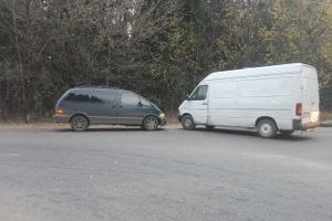 В зеленой зоне столкнулись фольксваген и тайота (ФОТО)