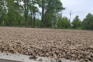 На улице Щорса началось строительство детской площадки (ФОТО)