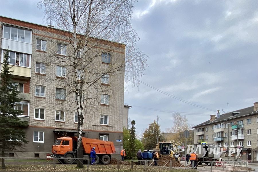 В Великих Луках на проспекте Гагарина ликвидировали прорыв в сетях водопровода (ФОТО)