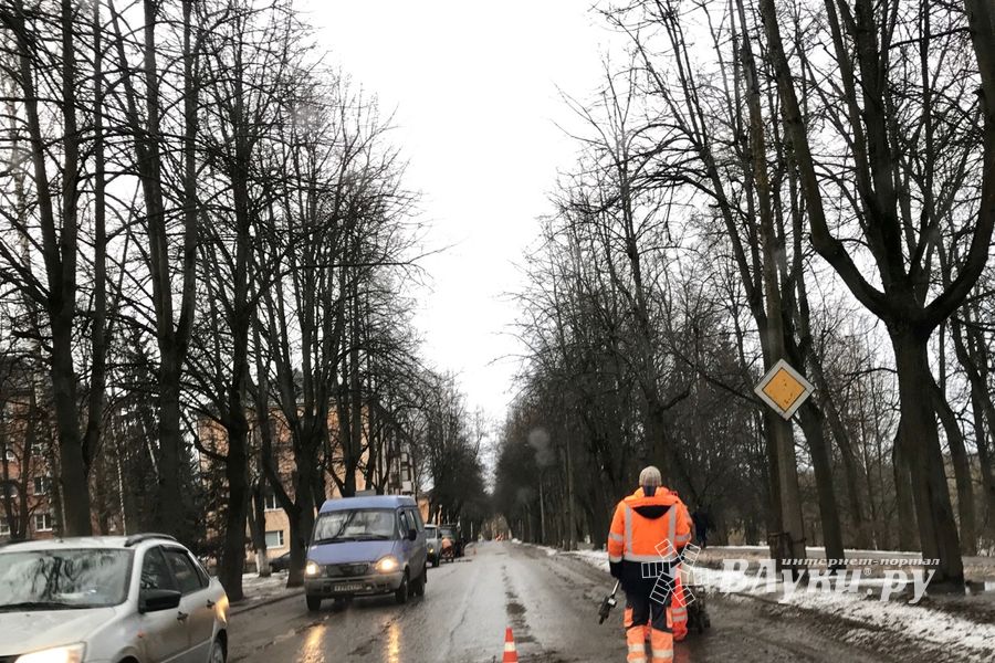 На ул. Пушкина в Великих Луках идет ямочный ремонт (ФОТО)