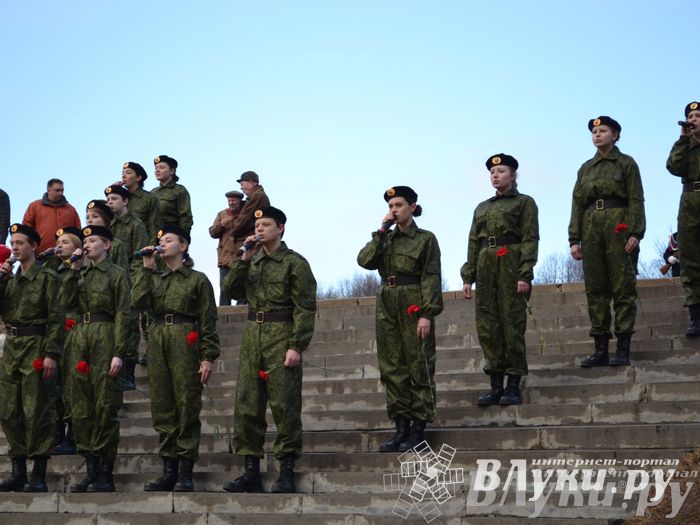 День защитника отечества в Великих Луках отметили памятным митингом и салютом
