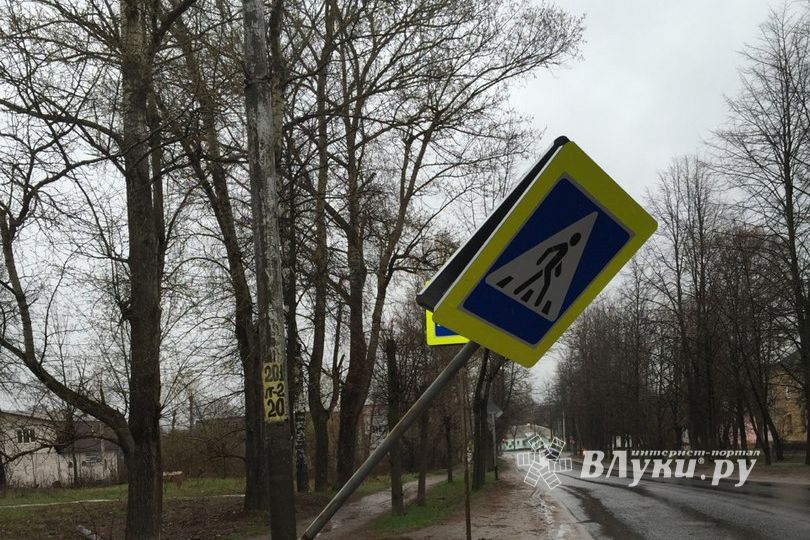 Кому помешали дорожные знаки в Великих Луках?