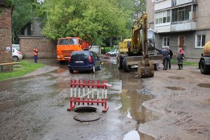 Авария в сетях водопровода на проспекте Гагарина (ФОТО)