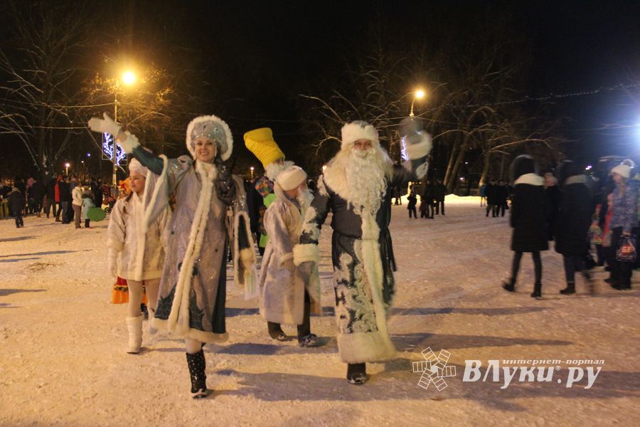 В Великих Луках зажглась новогодная ёлка (ФОТО)