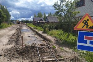 У новой школы на ул. Заслонова идёт ремонт дороги (ФОТО)