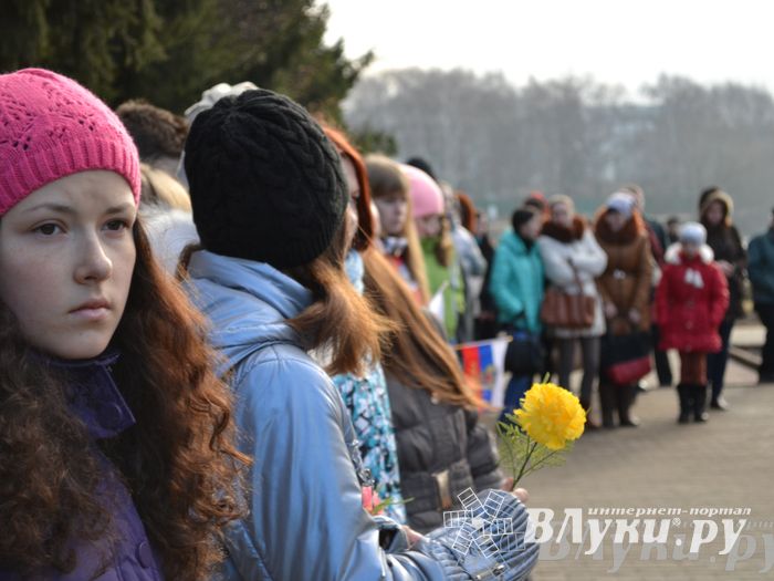 День защитника отечества в Великих Луках отметили памятным митингом и салютом