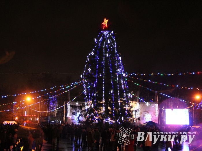 Дождик не помешал открытию городской ёлки (ФОТО)