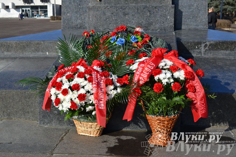 День защитника отечества в Великих Луках отметили памятным митингом и салютом