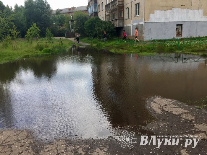 Великолучан беспокоит озеро во дворе дома (ФОТО)