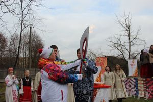 Эстафета Олимпийского огня в Изборске и Пскове