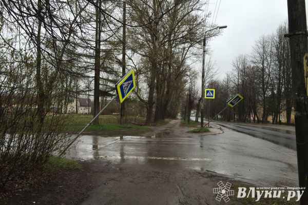Кому помешали дорожные знаки в Великих Луках?