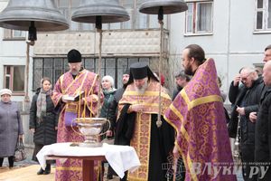 Освящение колоколов храма святителя Тихона