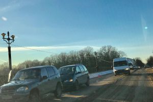 Фотофакт: ДТП на центральном мосту