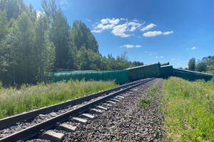 В Псковской области 13 вагонов сошли с рельсов