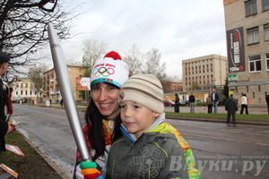 Эстафета Олимпийского огня в Изборске и Пскове