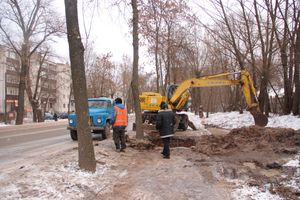 На пр-те Гагарина произошёл прорыв водопровода (ФОТО)