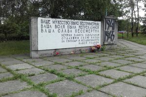 В Великих Луках не потрудились скосить траву возле мемориала (ФОТО)