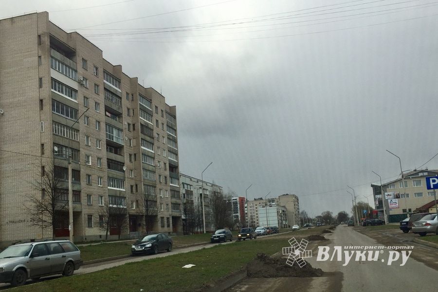 Фотофакт: в Великих Луках чистят обочины дорог 