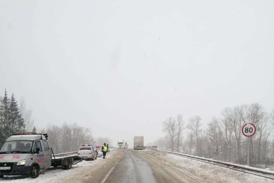 На М-9 лоб в лоб столкнулись тягач и легковушка (ФОТО)