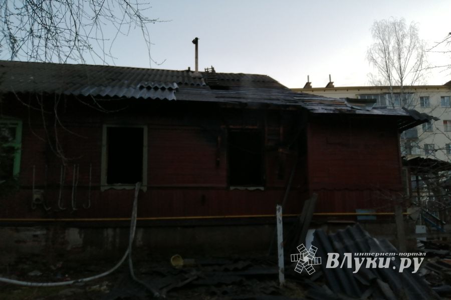 В Великих Луках горел дом (ФОТО)