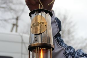 Эстафета Олимпийского огня в Изборске и Пскове