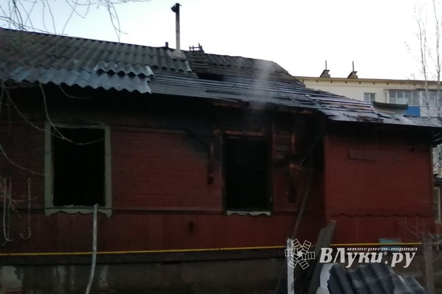 В Великих Луках горел дом (ФОТО)