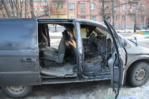 В Великих Луках подожгли автомобиль (фото)