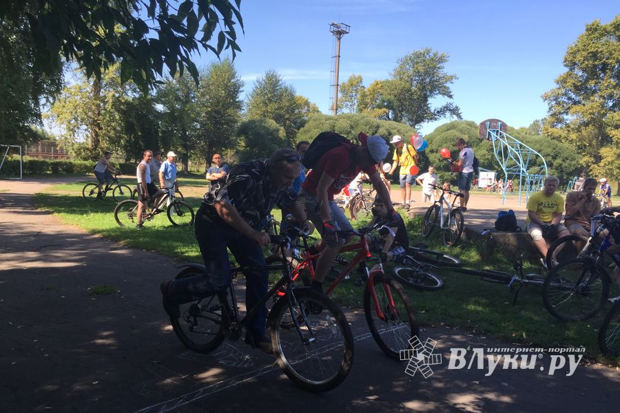 В день физкультурника в Великих Луках прошел велопробег (фото).