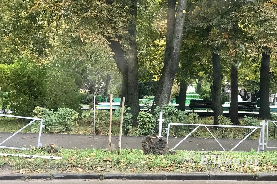 На пр. Октябрьском устанавливают ограждения (ФОТО)