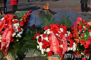 День защитника отечества в Великих Луках отметили памятным митингом и салютом