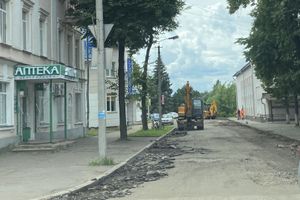 На улице Некрасова идут дорожные работы (ФОТО)