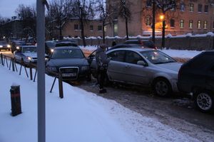  Великих Луках столкнулись три автомобиля