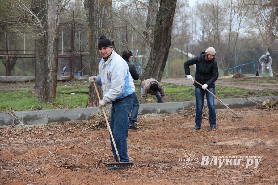 На острове Дятлинка проходит субботник