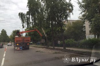 В Великих Луках, в районе ВЗВА, затруднено движение (фото)