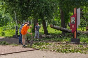 Небезразличные великолучане помогают убрать город после урагана (ФОТО)