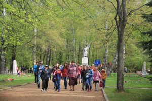 Торжественный митинг на мемориальном воинском захоронении