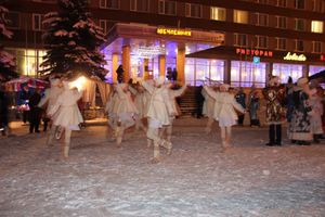 В Великих Луках зажглась новогодная ёлка (ФОТО)